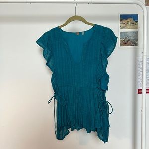 Flowy teal free people top